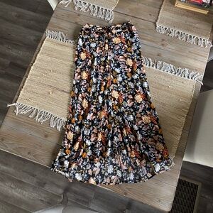 Philosophy Black Floral Maxi Skirt